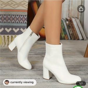 White Heeled Boots